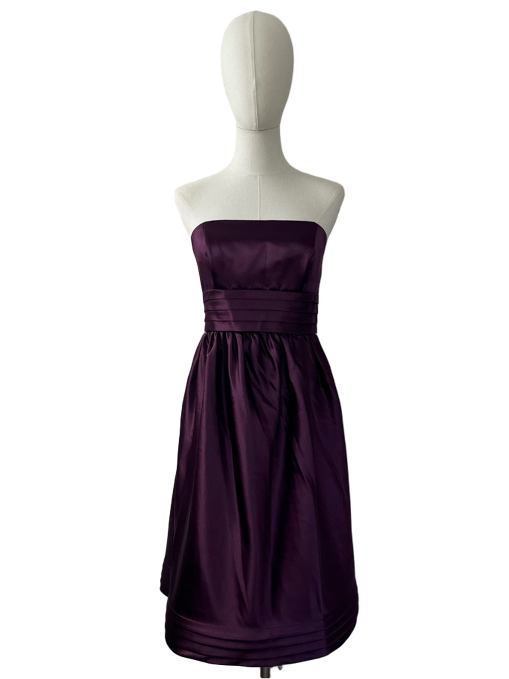 WTOO by Watters and Watters Strapless Midi Dress in Deep Plum Size 10 - Picture 5 of 15